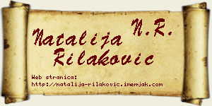 Natalija Rilaković vizit kartica